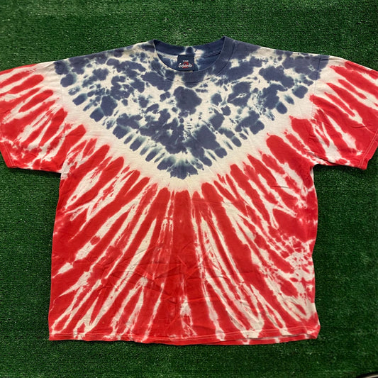 USA Tie Dye Vintage Hippie Skater T-Shirt