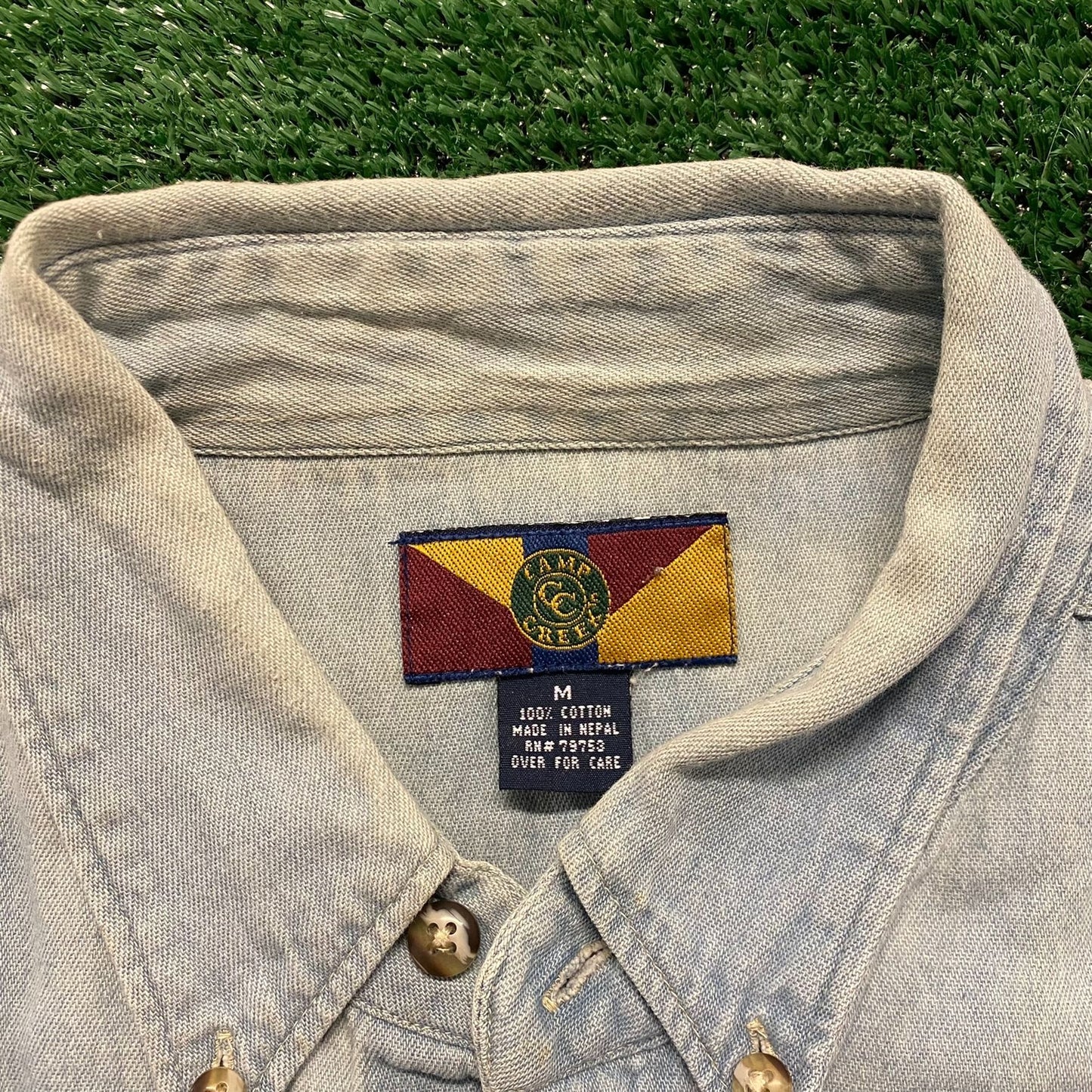 Fish Campus Store Vintage Denim Button Up Shirt