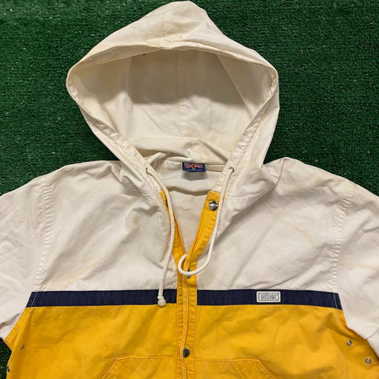 Color Block Vintage 80s Windbreaker Jacket