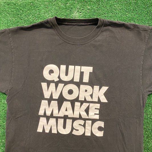 Quit Work Make Music Vintage Artist Rap T-Shirt