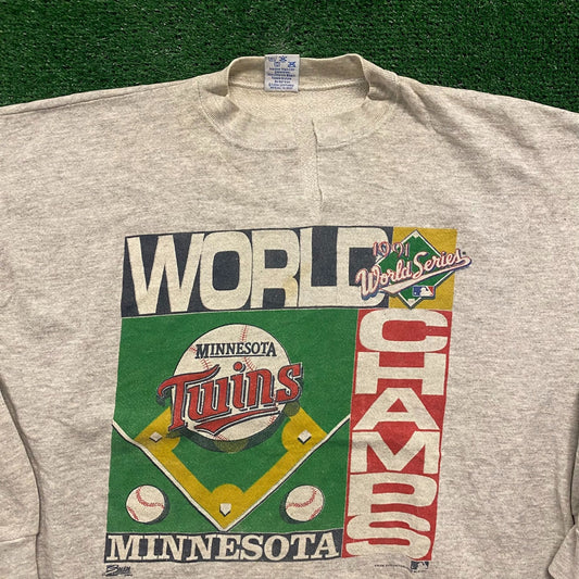 Minnesota Twins Vintage 90s Baseball Crewneck Sweatshirt