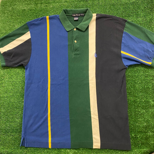 Nautica Striped Vintage 90s Polo Shirt