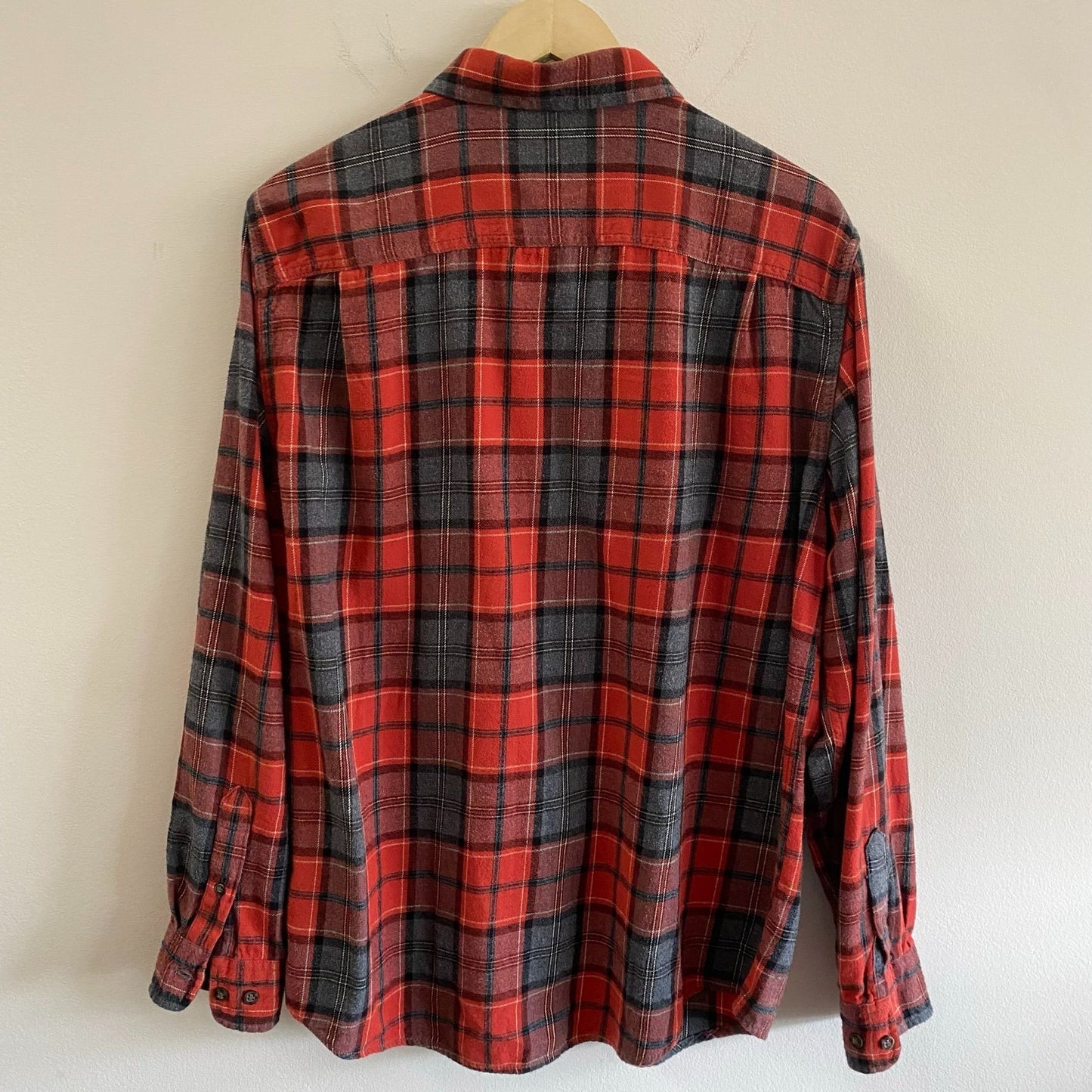 Faded Glory Red Plaid Flannel Shirt