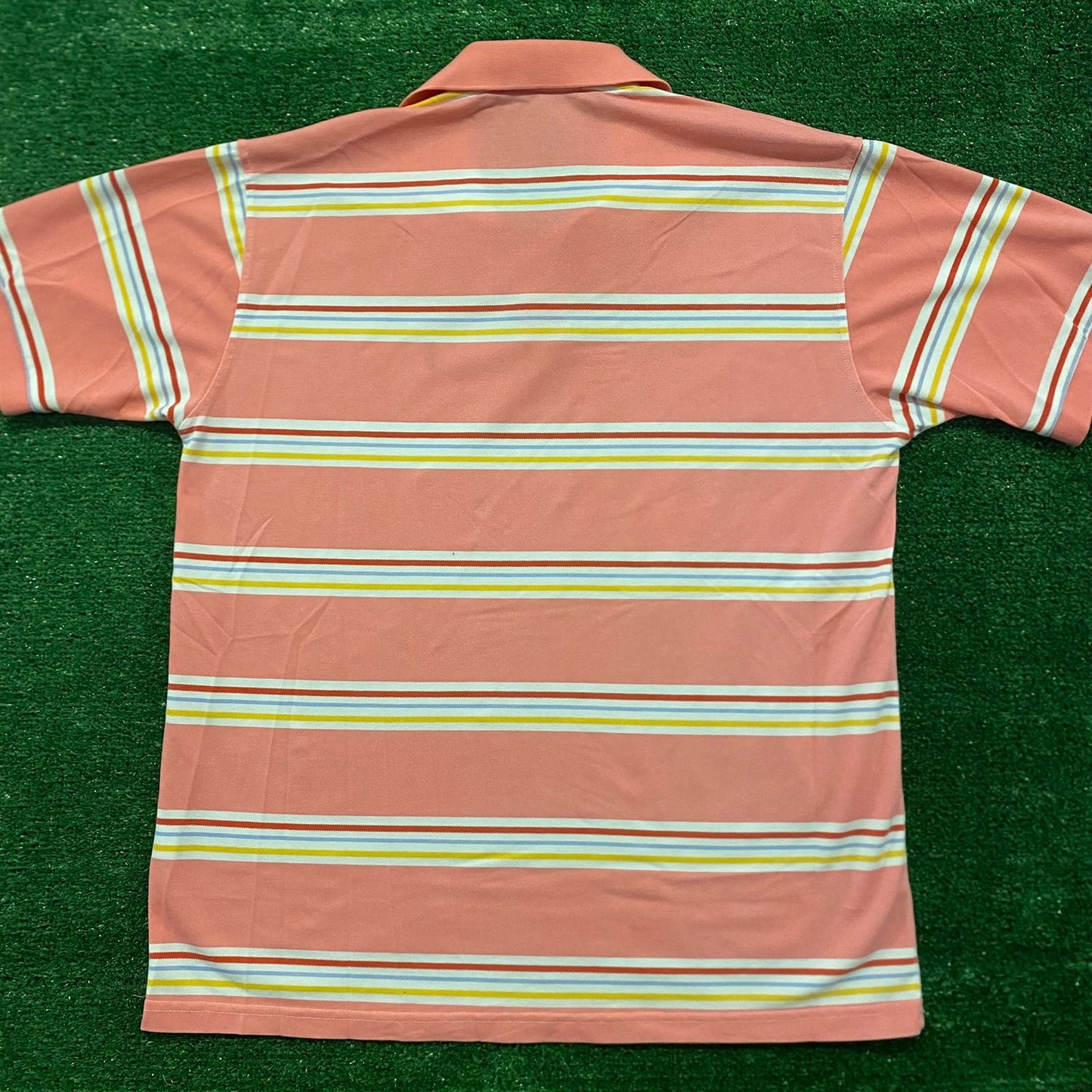 Ralph Lauren Pink Striped Vintage Preppy Polo Shirt