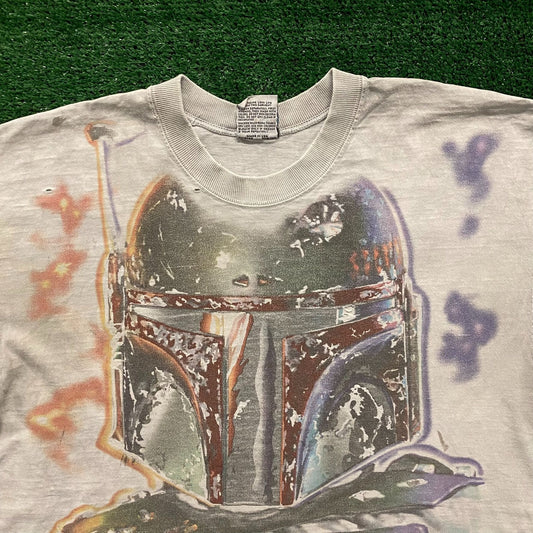Liquid Blue Star Wars Boba Fett Vintage T-Shirt