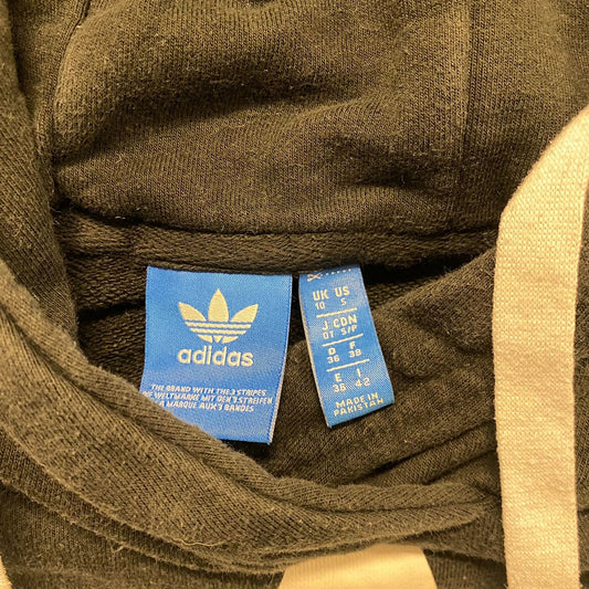 Adidas Trefoil Essential Cropped Hoodie Sweatshirt