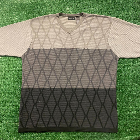 Gradient Argyle Diamond Vintage Grunge T-Shirt
