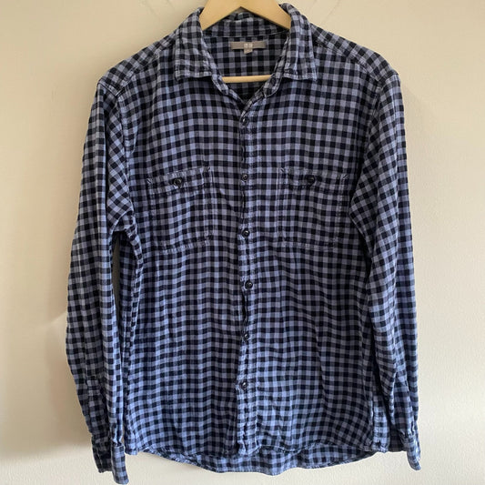 Uniqlo Blue Checkered Flannel Shirt