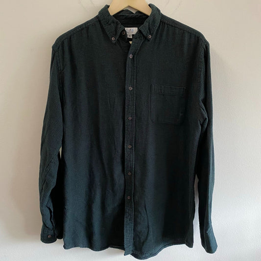 Dark Houndstooth Flannel Shirt